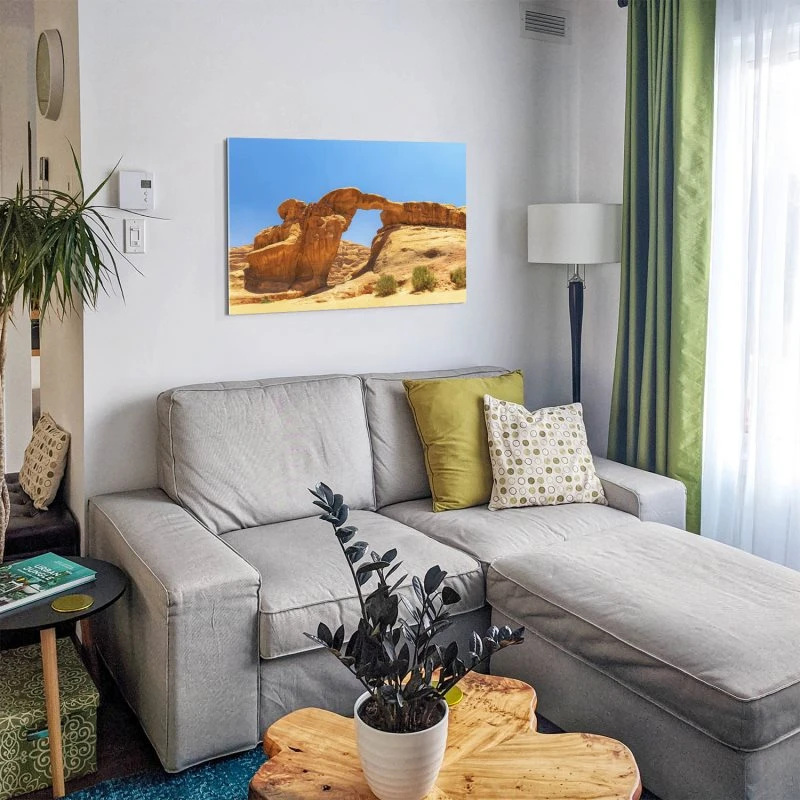 Berge & Gebirge Wadi Rum Wüste als Acrylglasverbund Bild 50x50cm