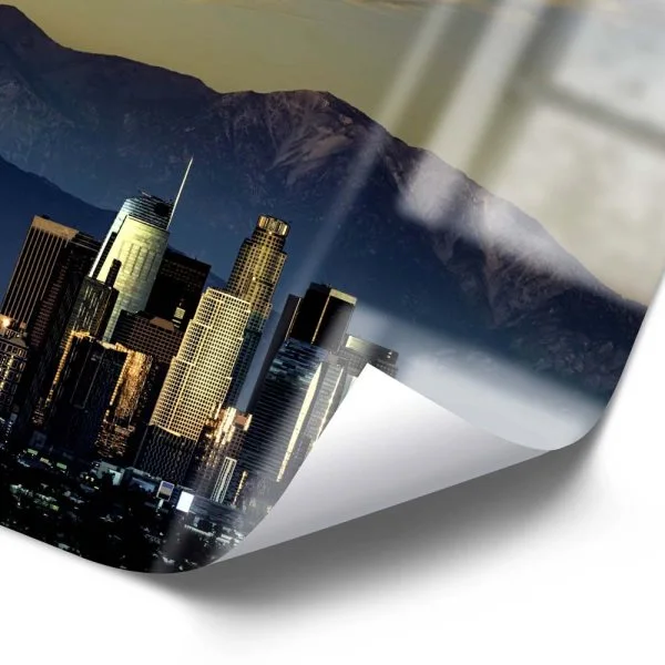 WandPoster Skyline Los Angeles by night, 80x80cm