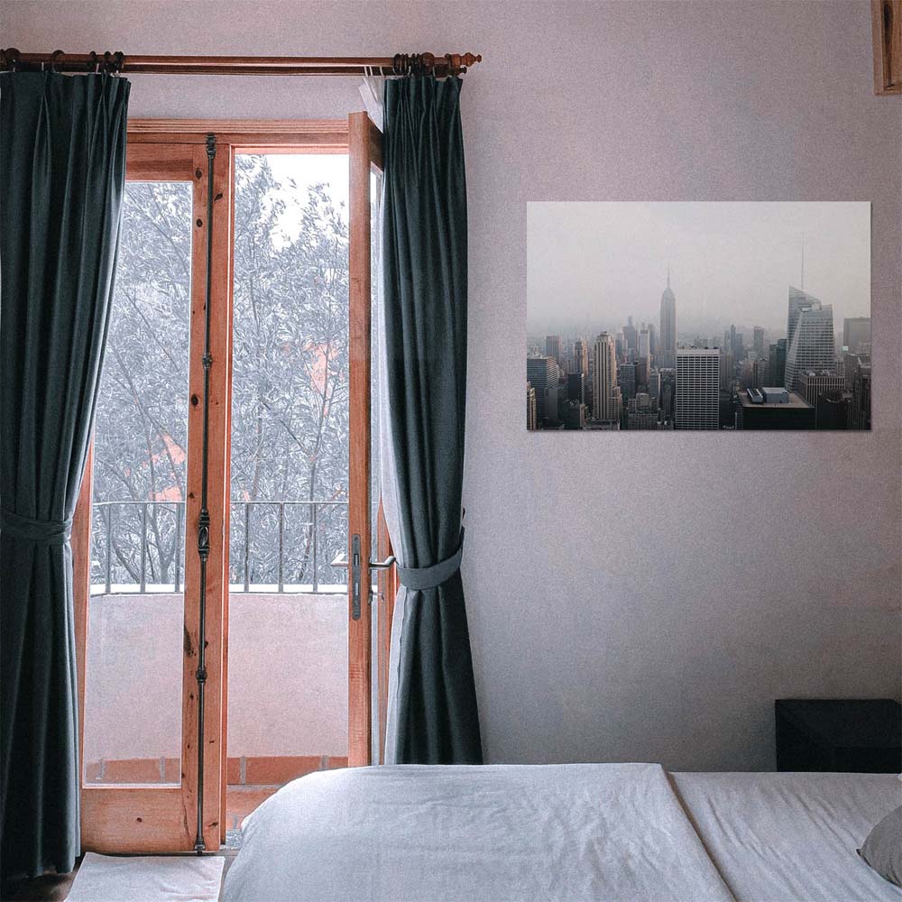 Poster 90x60cm groß, Skyline New York im Smog