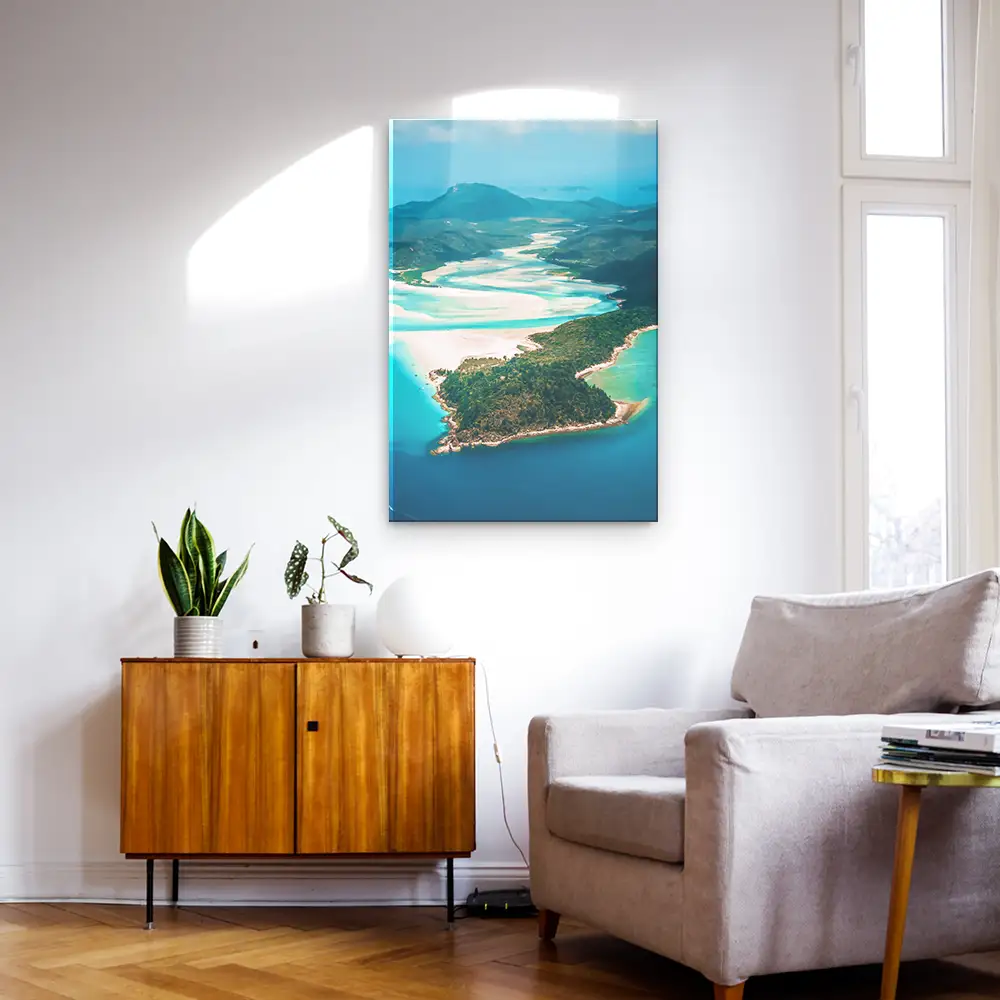 Strand & Meer im XXL Hochformat, Panorama Australien als Acrylglasbild 100x150cm