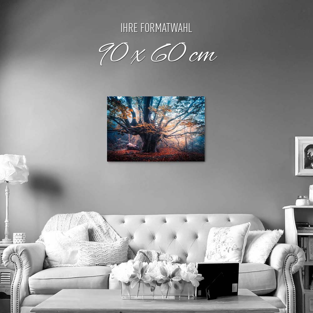 Baum Herbstbuche als Alu-Dibond Bild 90x60cm