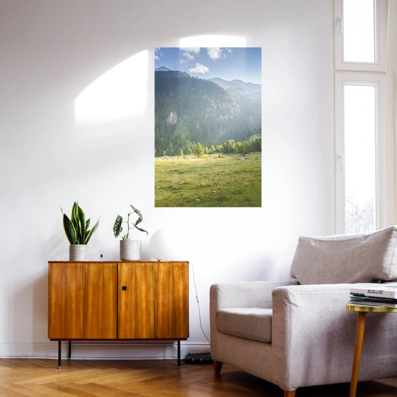 Poster 40x60cm im Hochformat, Herbst Zillertal Tirol Berge & Gebirge