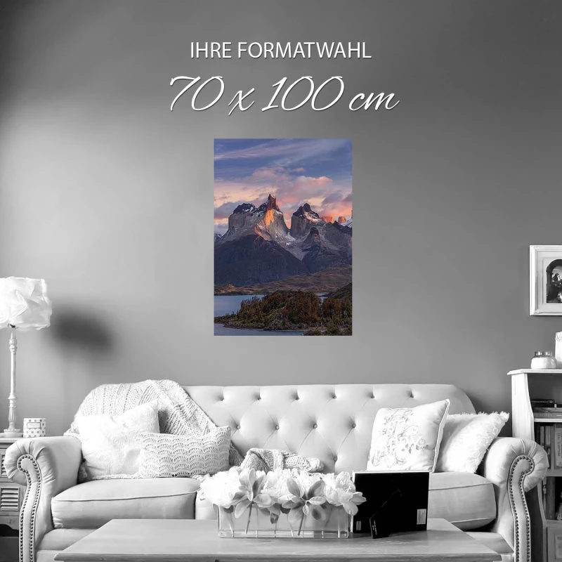 Poster Sonnenspiele Patagonien Flüsse & Seen, 70x100cm groß