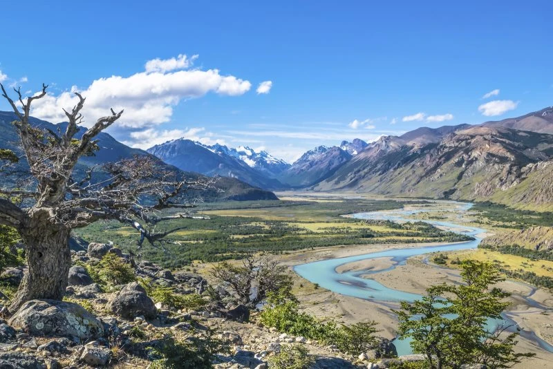 Berge & Gebirge Patagonien Flüsse als Alu-Dibond Bild 120x80cm