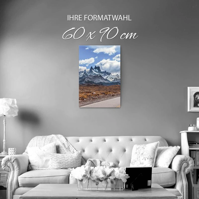 Alu-Dibond Bild im Hochformat, Berge & Gebirge Fitz Roy 60x90cm