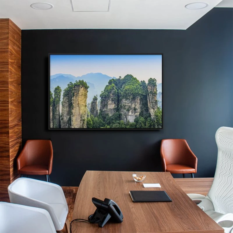 Berge & Gebirge Zhangjiajie Nationalpark im schwarzen Bilderrahmen, 200x150cm