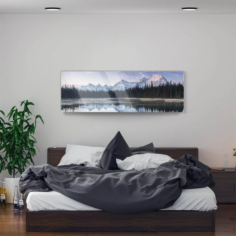 Berge & Gebirge Rocky Mountains Kanada als Acrylglasverbund Bild 150x50cm