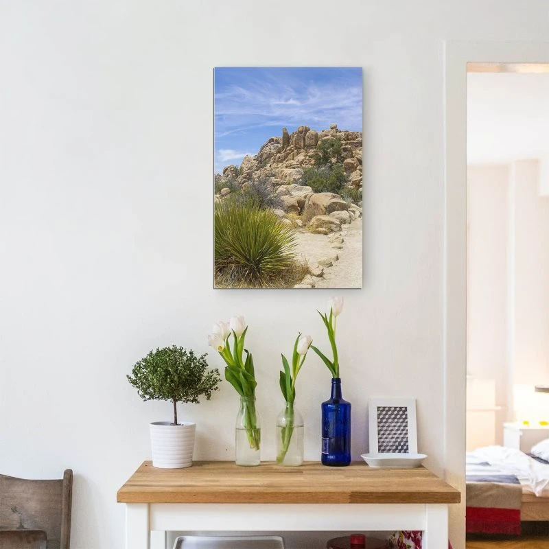 XXL Berge & Gebirge Alu-Dibond Bild im Hochformat 100x150cm, Motiv Joshua Tree National Park