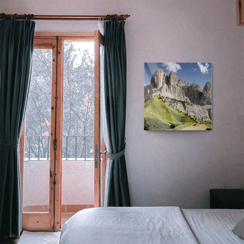 Berge & Gebirge Dolomiten Panorama als Acrylglas Bild 50x50cm