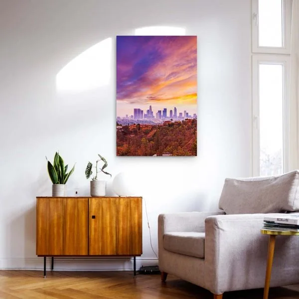 Poster 50x50cm Los Angeles hills Skyline