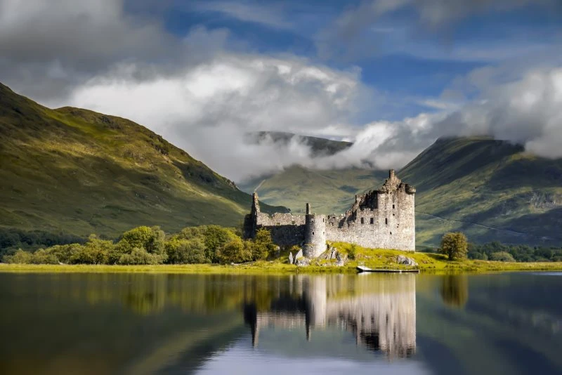 Berge & Gebirge Kilchurn Castle Schottland als XXL Alu-Dibond Bild 150x100cm