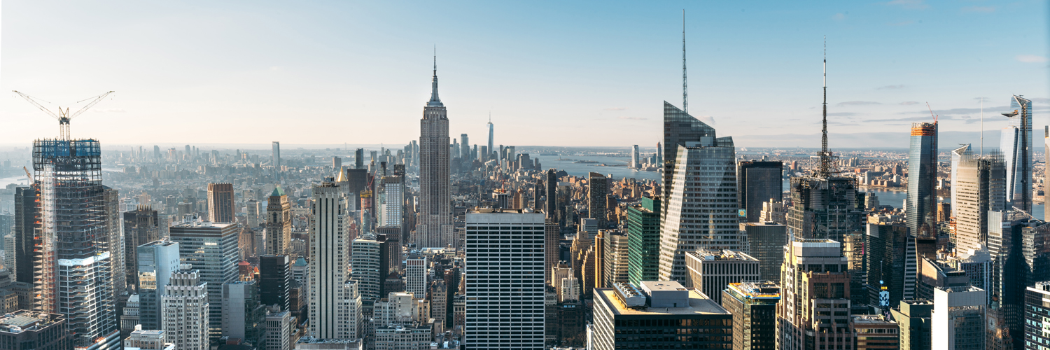 Panorama Poster 150x50cm, Skyline New York Empire State