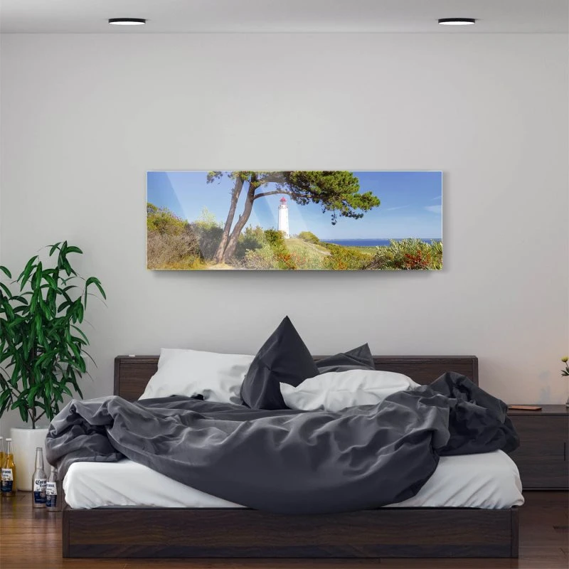 Acrylglasbild 150x50cm groß Strand & Meer Leuttchtturm Hiddensee Ostsee