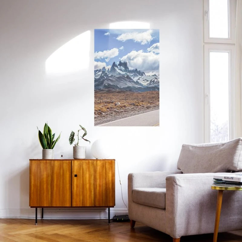 Poster 40x60cm im Hochformat, Fitz Roy Berge & Gebirge