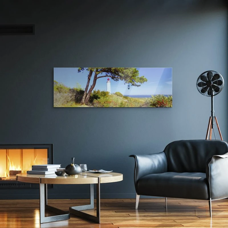Acrylglasbild 150x50cm groß Strand & Meer Leuttchtturm Hiddensee Ostsee