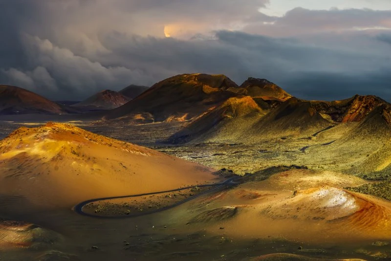 Berge & Gebirge Lanzarote Spanien als Alu-Dibond Bild 120x80cm