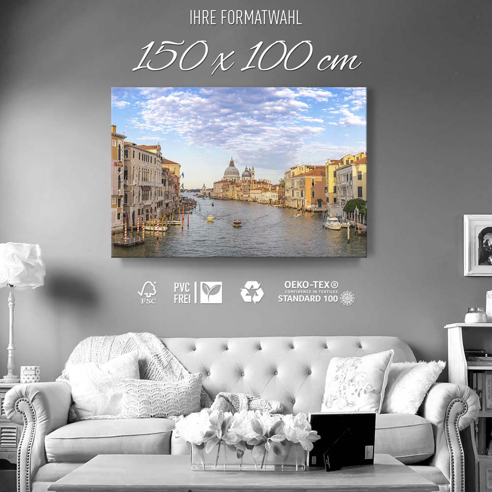 Keilrahmenbild 150x100cm, Skyline Canal Grande in Venedig