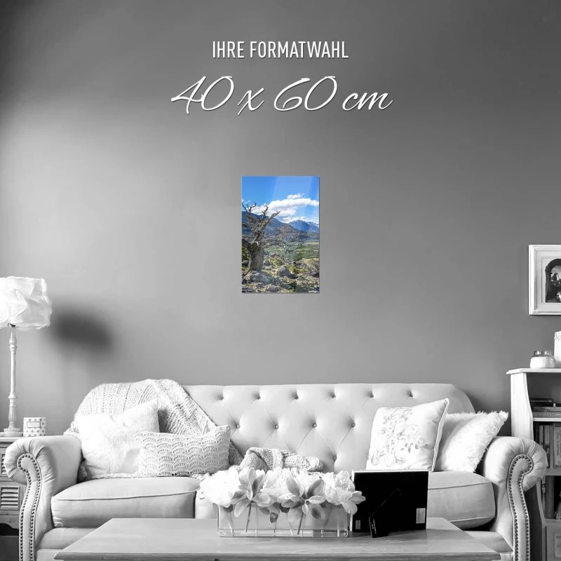 Poster 40x60cm im Hochformat, Patagonien Flüsse Berge & Gebirge