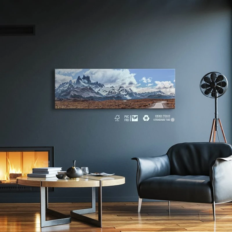 Berge & Gebirge Fitz Roy als Leinwand Bild 150x50cm
