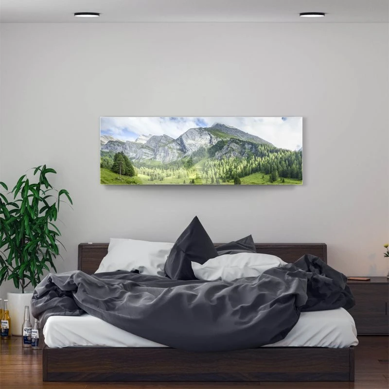 Acrylglasbild 150x50cm groß Berge & Gebirge Lichtspiele Zillertal