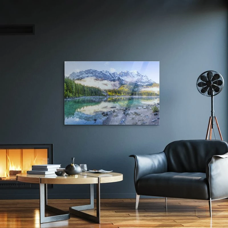 Berge & Gebirge Eibsee mit Zuspitze Alpen als Acrylglas Bild 120x60cm