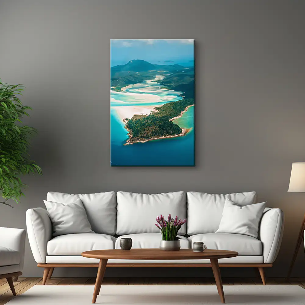 Leinwandbild Hochformat Strand & Meer Panorama Australien 80x120cm