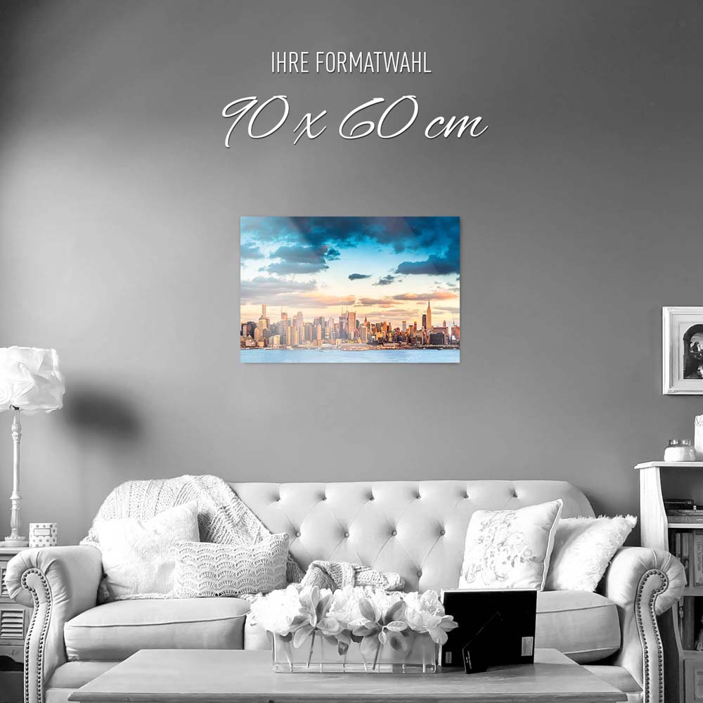 WandPoster 90x60cm Panorama von New York, Skyline