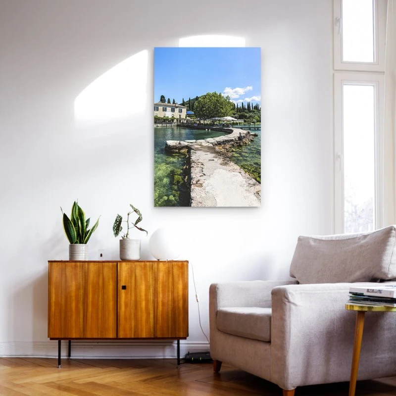 Poster 40x60cm im Hochformat, Punta San Vigilio, Gardasee Strand & Meer