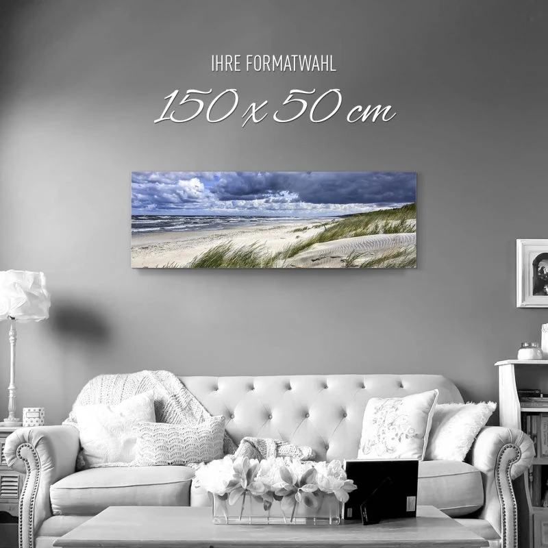 Alu-Dibond Bild 150x50cm groß Strand & Meer Ostsee Strand Polen