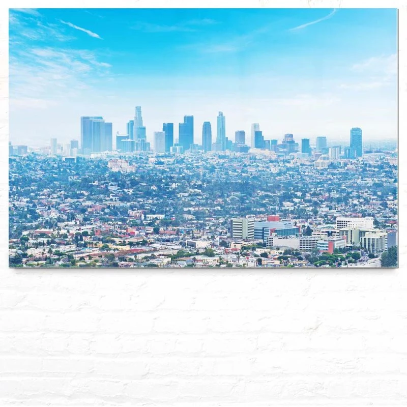 Skyline Los Angeles Panorama als Acrylglasverbund Bild 180x120cm