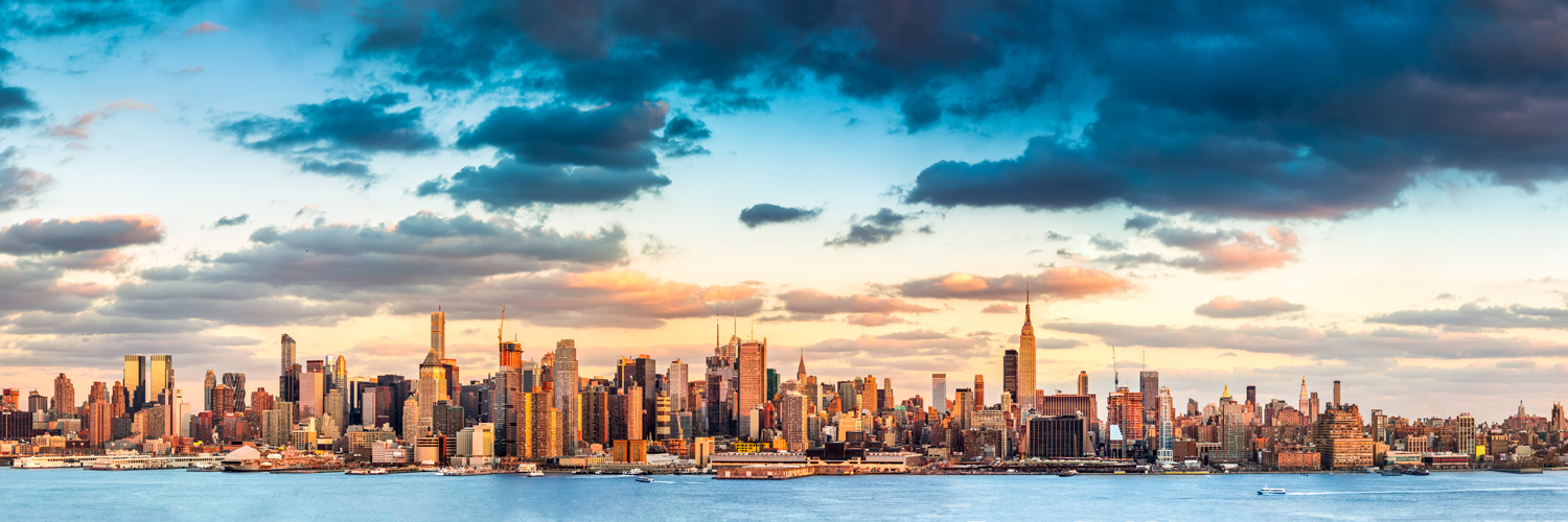 Panorama WandPoster 150x50cm Panorama von New York, Skyline