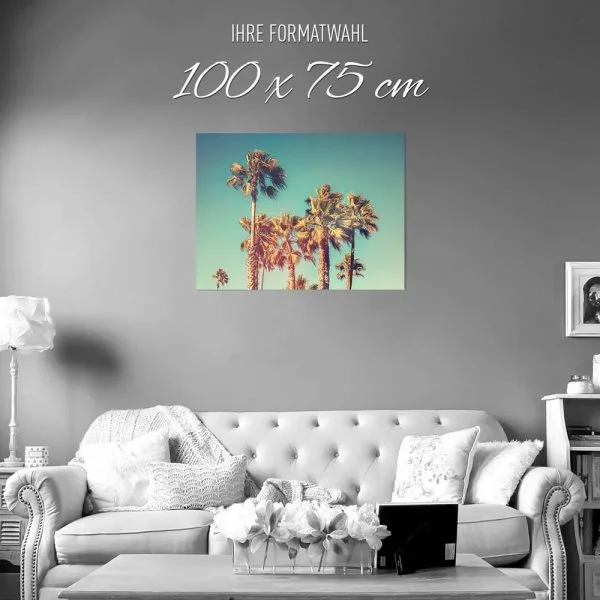 Poster Palmen retro look Kalifornien, USA, 100x75cm groß