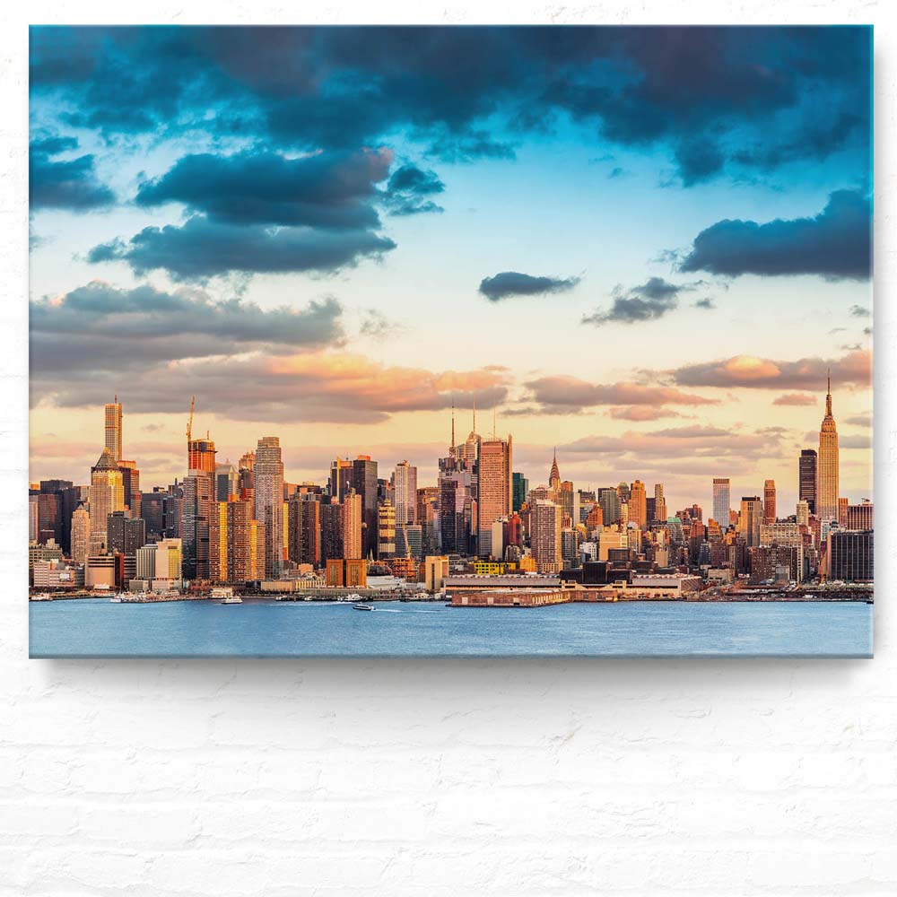 Leinwandbild Skyline Panorama von New York 100x75cm