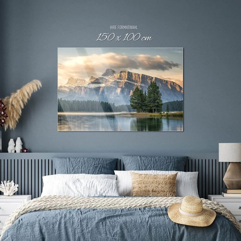 Berge & Gebirge Kanada Mount Rundle als Acrylglasverbund Bild 150x100cm