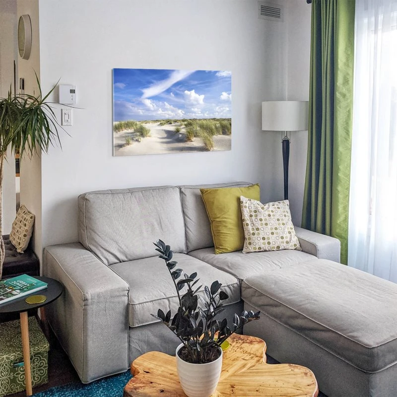 Acrylglasbild 150x50cm groß Strand & Meer Dünen Langenoog Nordsee