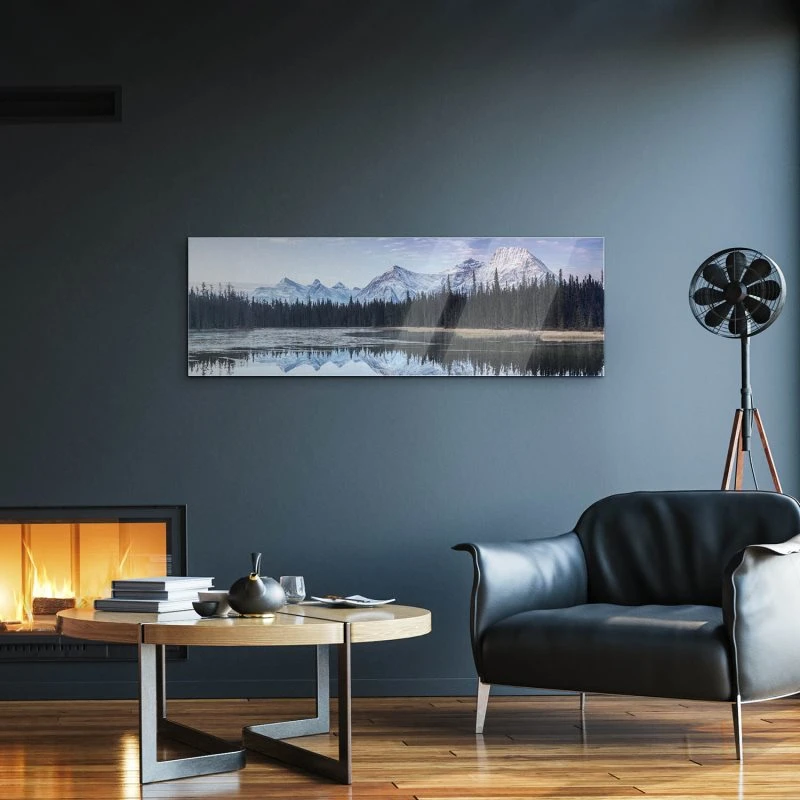 Berge & Gebirge Rocky Mountains Kanada als Acrylglasverbund Bild 150x50cm