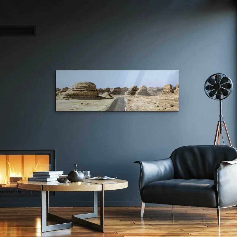 Berge & Gebirge Wüste Gobi als Acrylglasverbund Bild 150x50cm