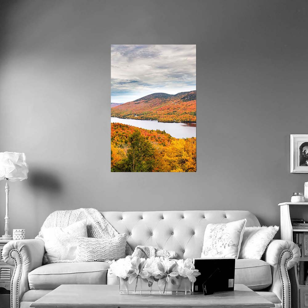 Poster 80x120cm Hochformat, Wald & Bäume Indian Summer, Québec, Kanada