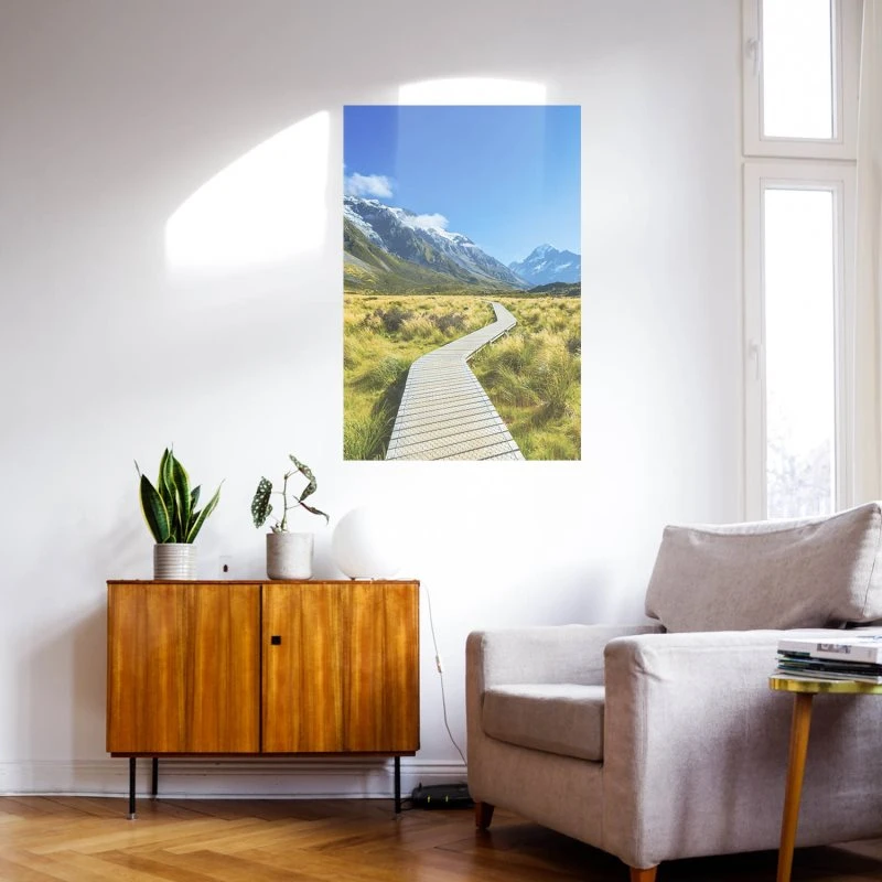 Poster 40x60cm im Hochformat, Mount Cook National Park Neuseeland Berge & Gebirge