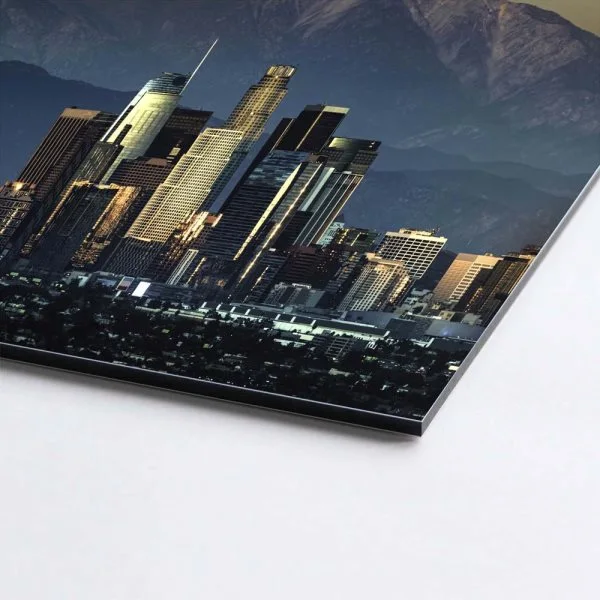 Skyline Los Angeles by night als Alu-Dibond Bild 120x80cm