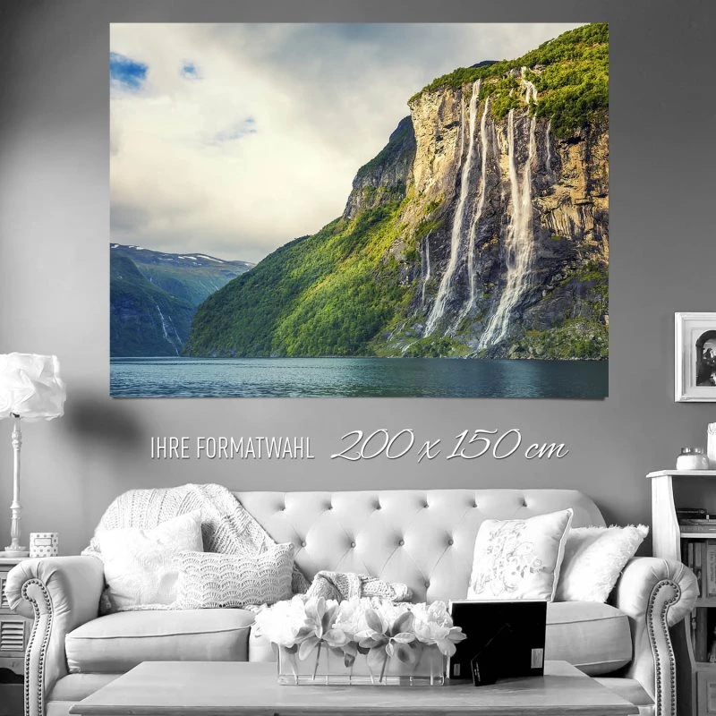 XXL Poster 200x150cm Wasserfall Seven Sisters