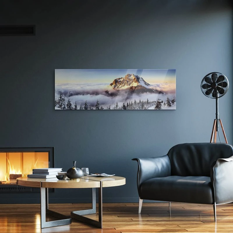 Berge & Gebirge Winter Mala Fatra slowakei als Acrylglasverbund Bild 150x50cm
