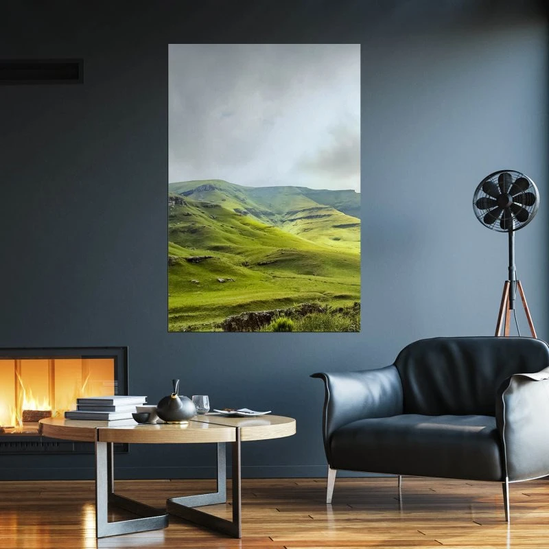 Poster 40x60cm im Hochformat, Südafrika Mkhomazi Berge & Gebirge
