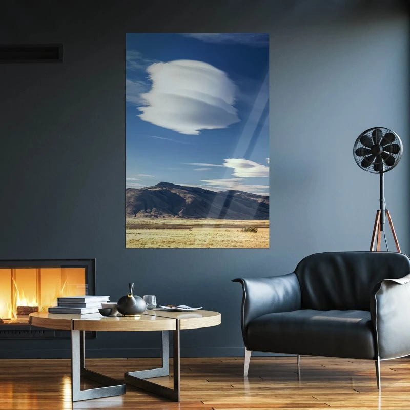 Berge & Gebirge Wolken in Patagonien Poster XXL 100x150cm im Hochformat