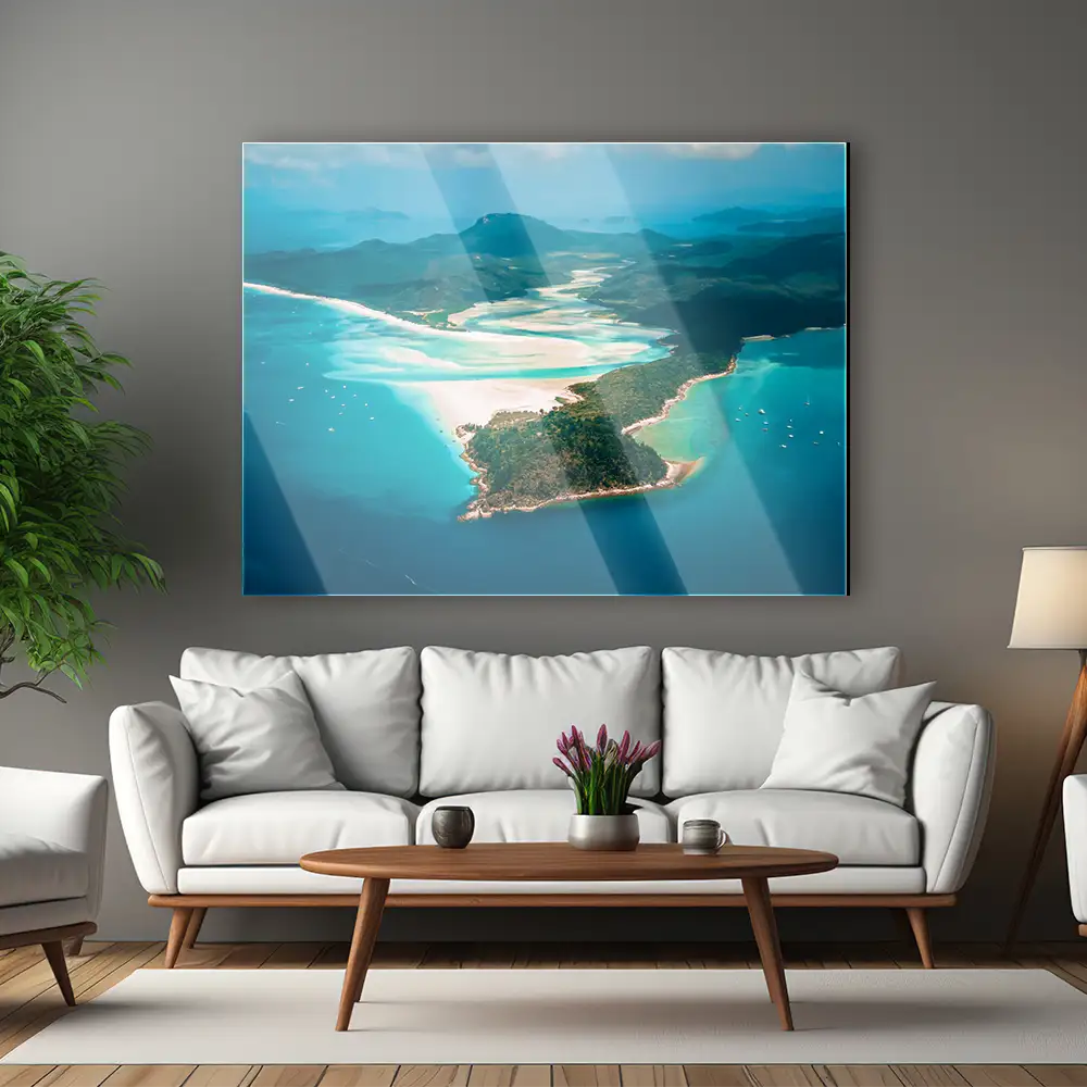 Acrylglasbild XXL, Strand & Meer Panorama Australien 160x120cm groß
