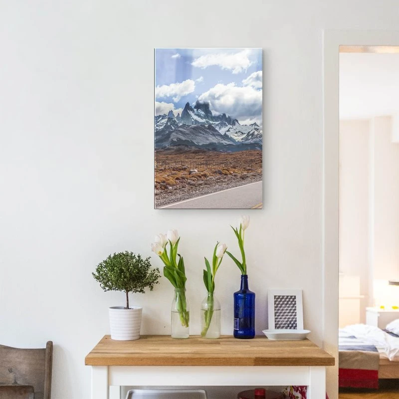 Hochformat Acrylglasverbund Bild, Berge & Gebirge Fitz Roy in 80x120cm größe