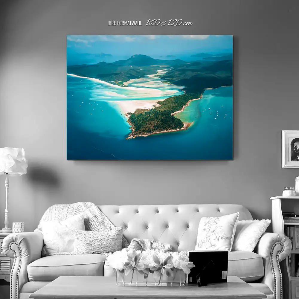 Alu-Dibond Bild XXL, Strand & Meer Panorama Australien 160x120cm groß