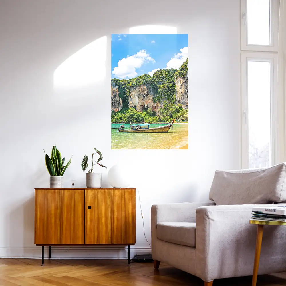 Poster 40x60cm im Hochformat, Thailand Traum Strand & Meer