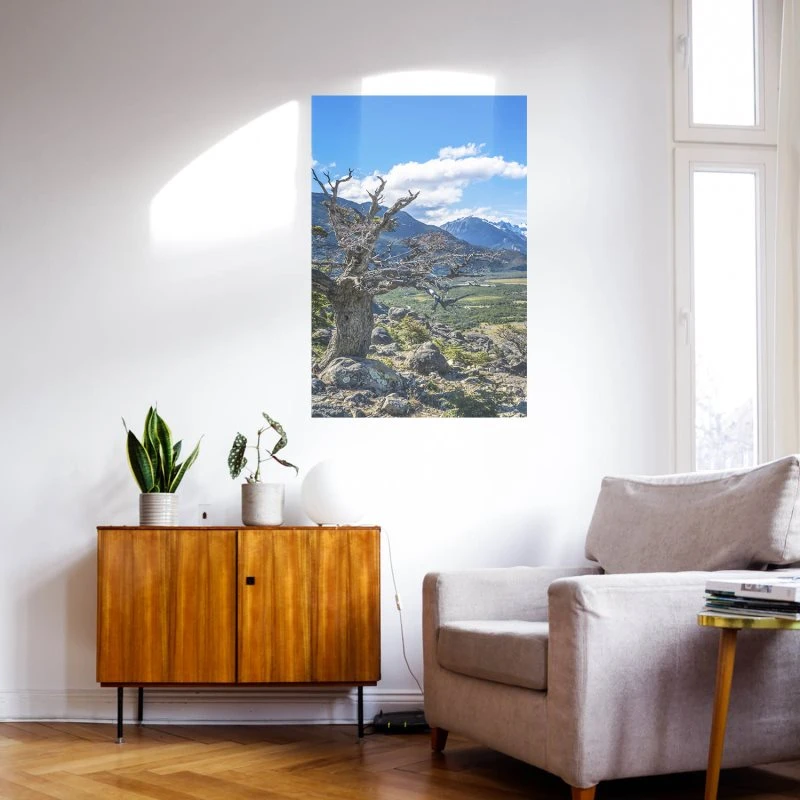 Poster 40x60cm im Hochformat, Patagonien Flüsse Berge & Gebirge