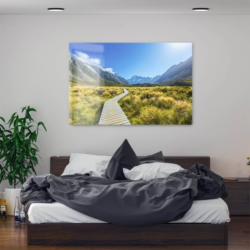 200x150cm großes Acrylglasbild, Berge & Gebirge Mount Cook National Park Neuseeland